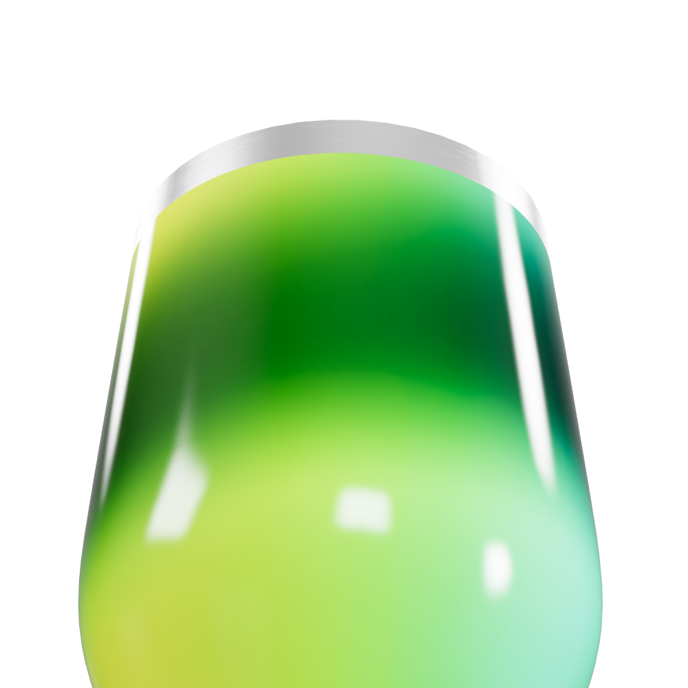 Copo Térmico Slim - Gradiente Verde Aço Inox