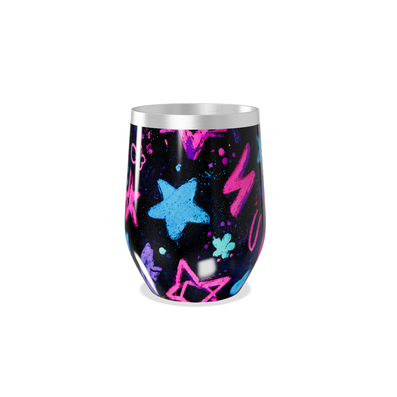 Copo Térmico Slim - Estampado Estrelas Coloridas