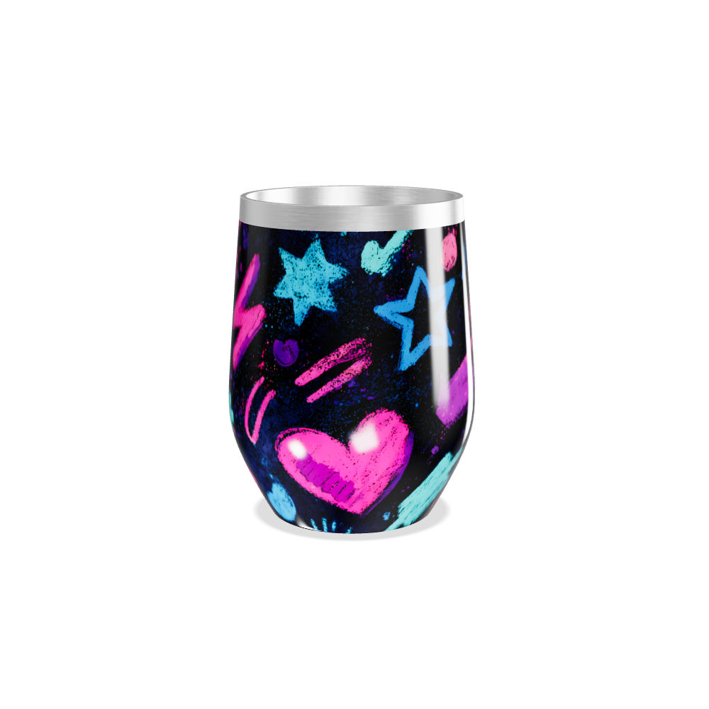 Copo Térmico Slim - Estampado Estrelas Coloridas