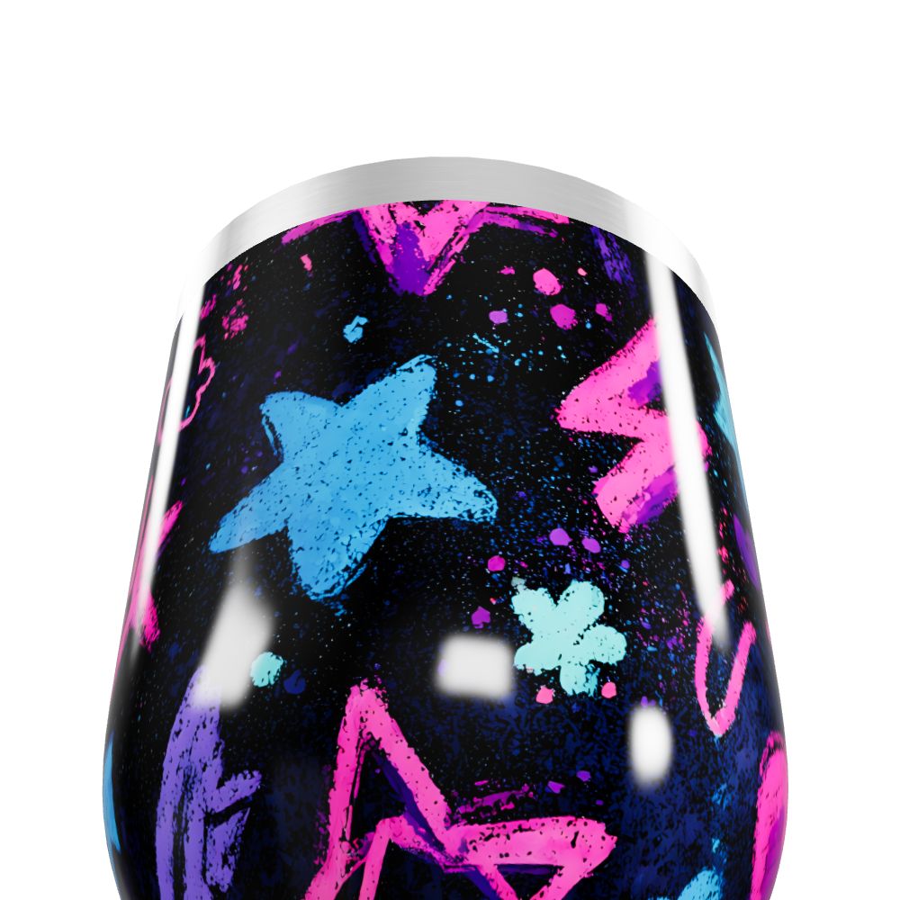 Copo Térmico Slim - Estampado Estrelas Coloridas