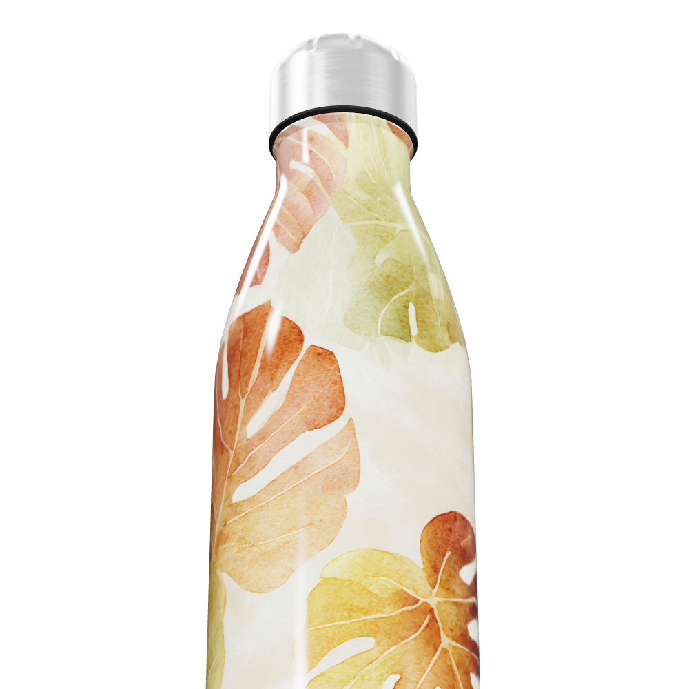 Garrafa Inox Folhas Tropicais