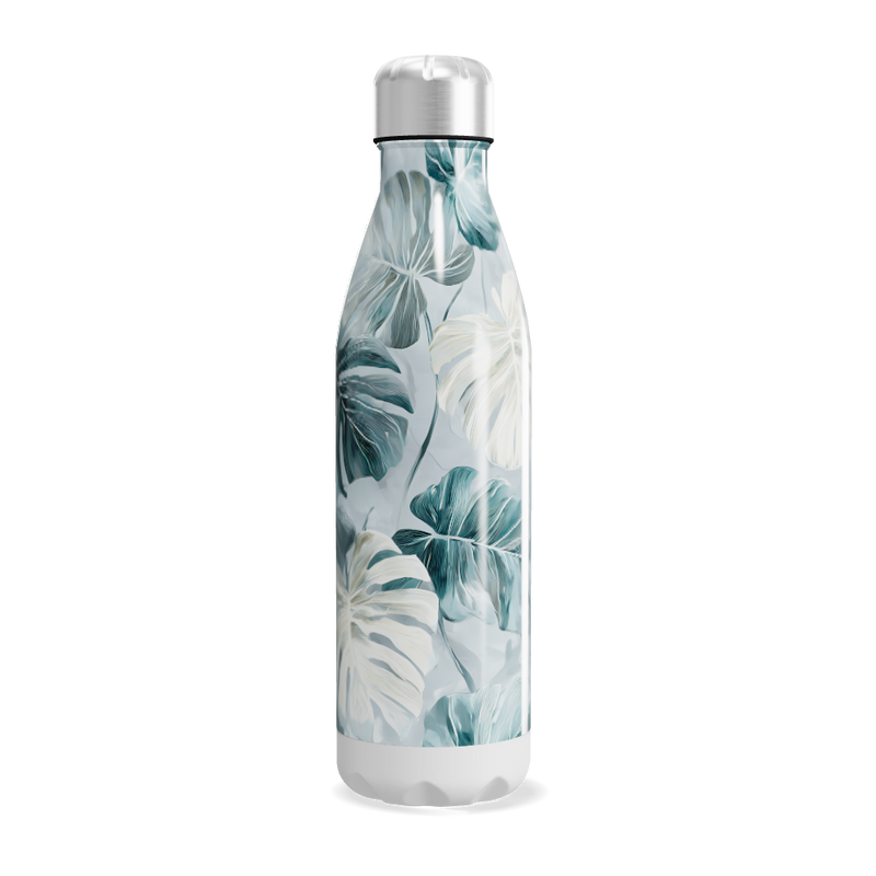 Garrafa Inox - Folhagem Azul