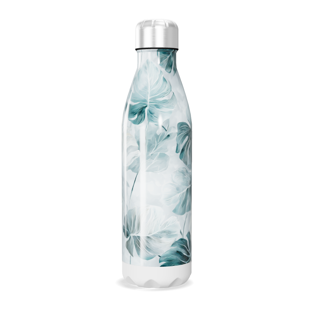 Garrafa Inox - Folhagem Azul