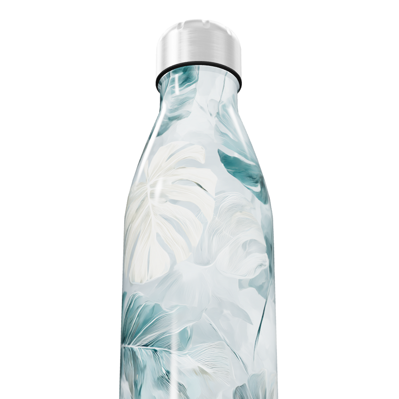 Garrafa Inox - Folhagem Azul