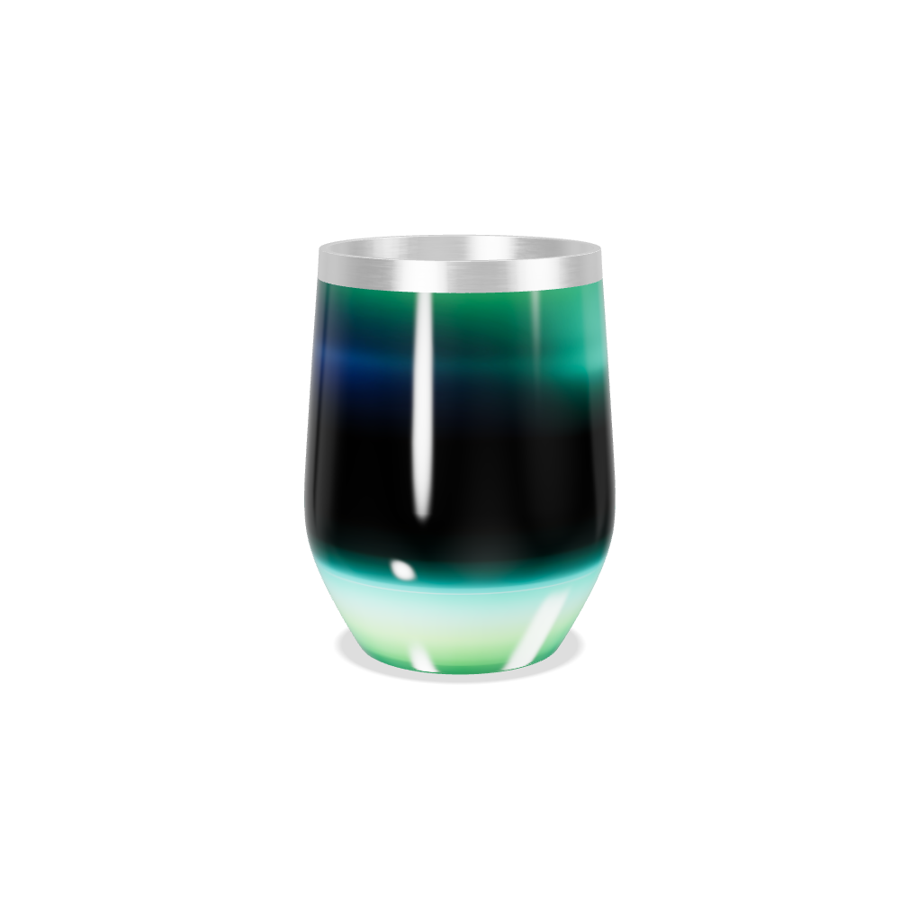 Copo Térmico Slim - Listras Preto e Verde