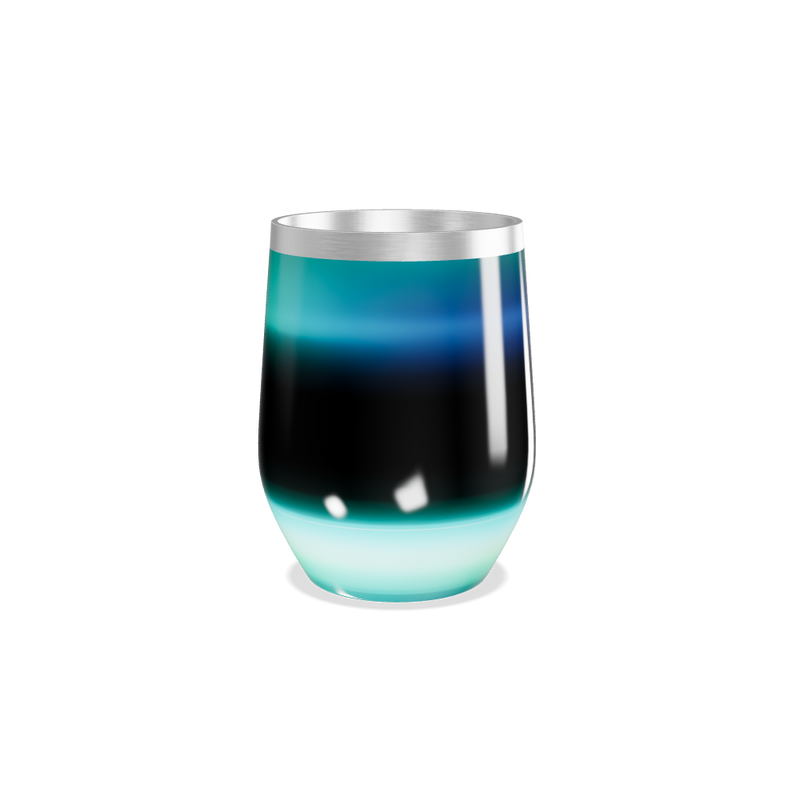 Copo Térmico Slim - Listras Preto e Verde