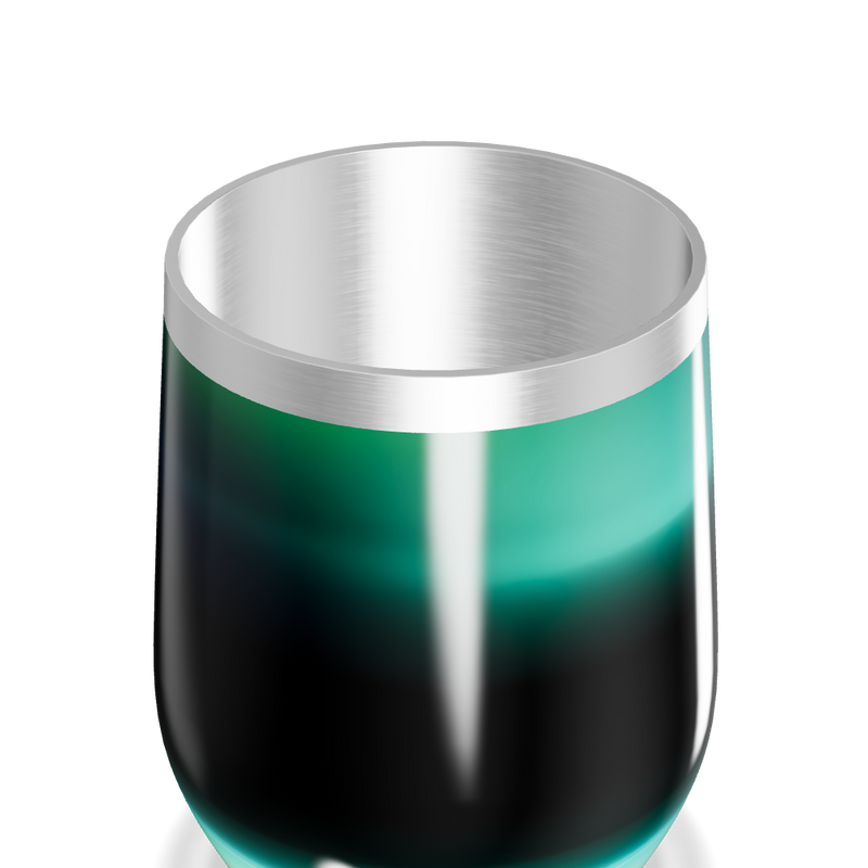 Copo Térmico Slim - Listras Preto e Verde