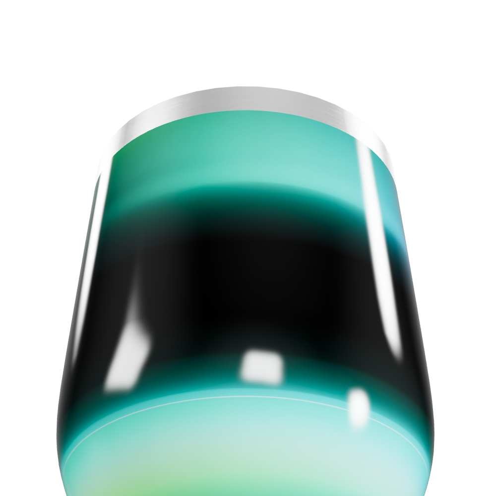 Copo Térmico Slim - Listras Preto e Verde