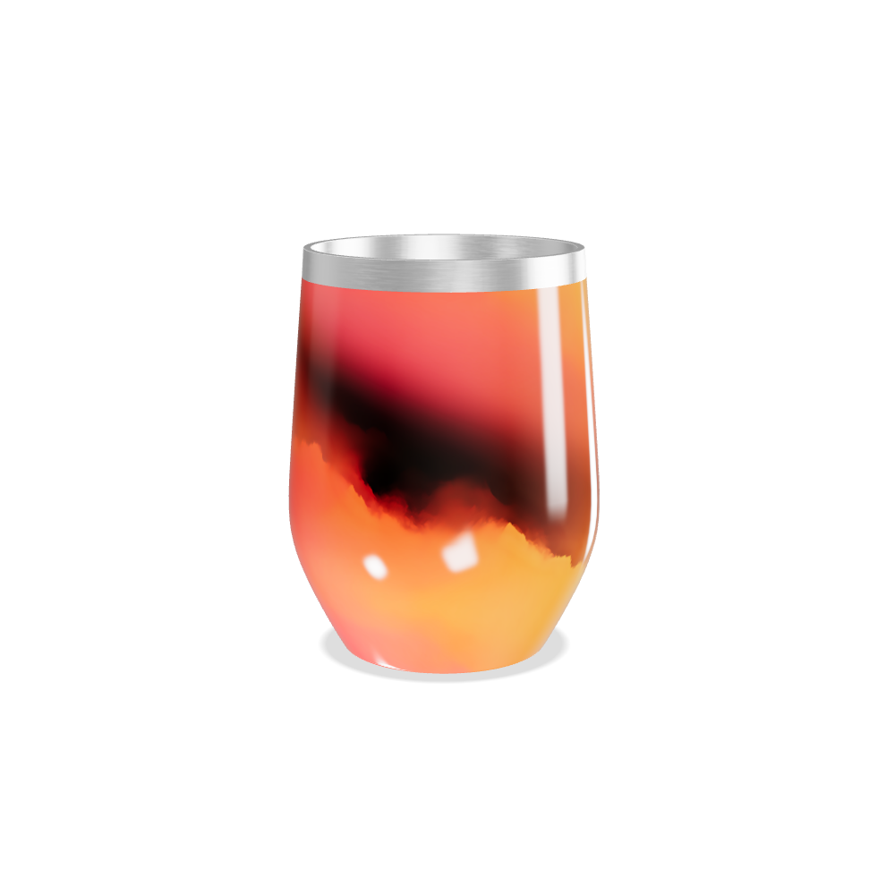 Copo Térmico Slim - Degradê Laranja Inox