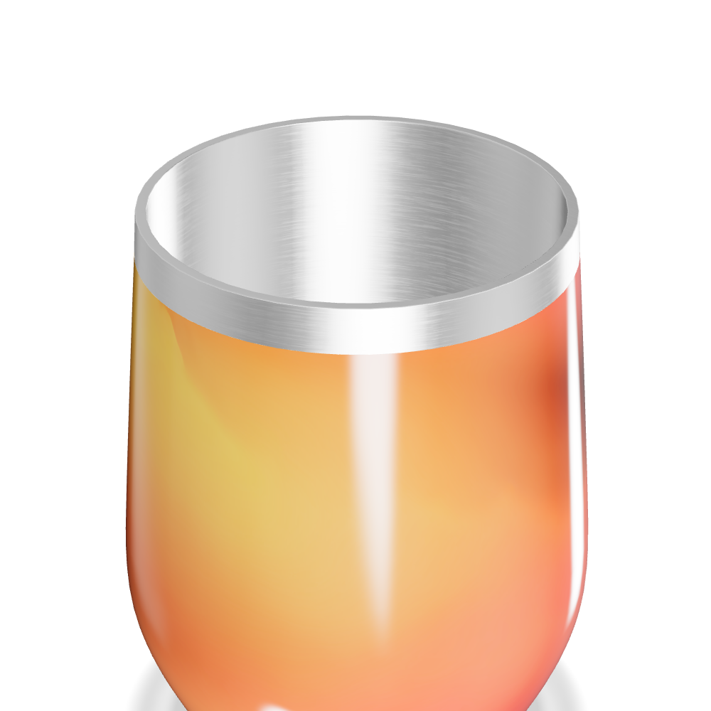 Copo Térmico Slim - Degradê Laranja Inox