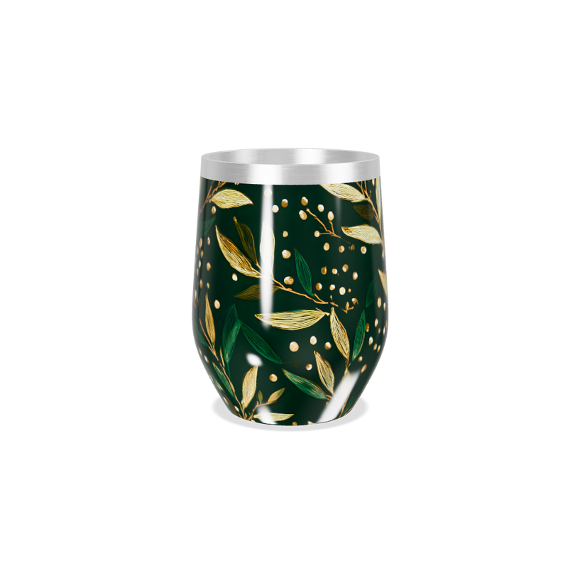 Copo Térmico Slim - Folhagem Verde Aço Inox