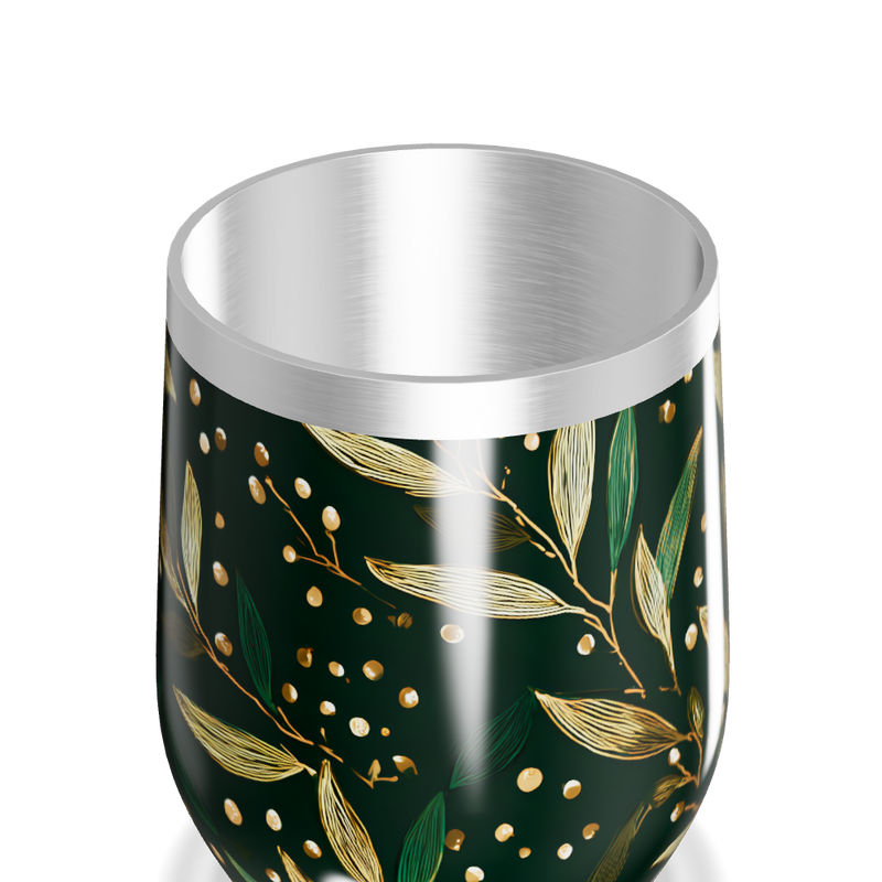 Copo Térmico Slim - Folhagem Verde Aço Inox