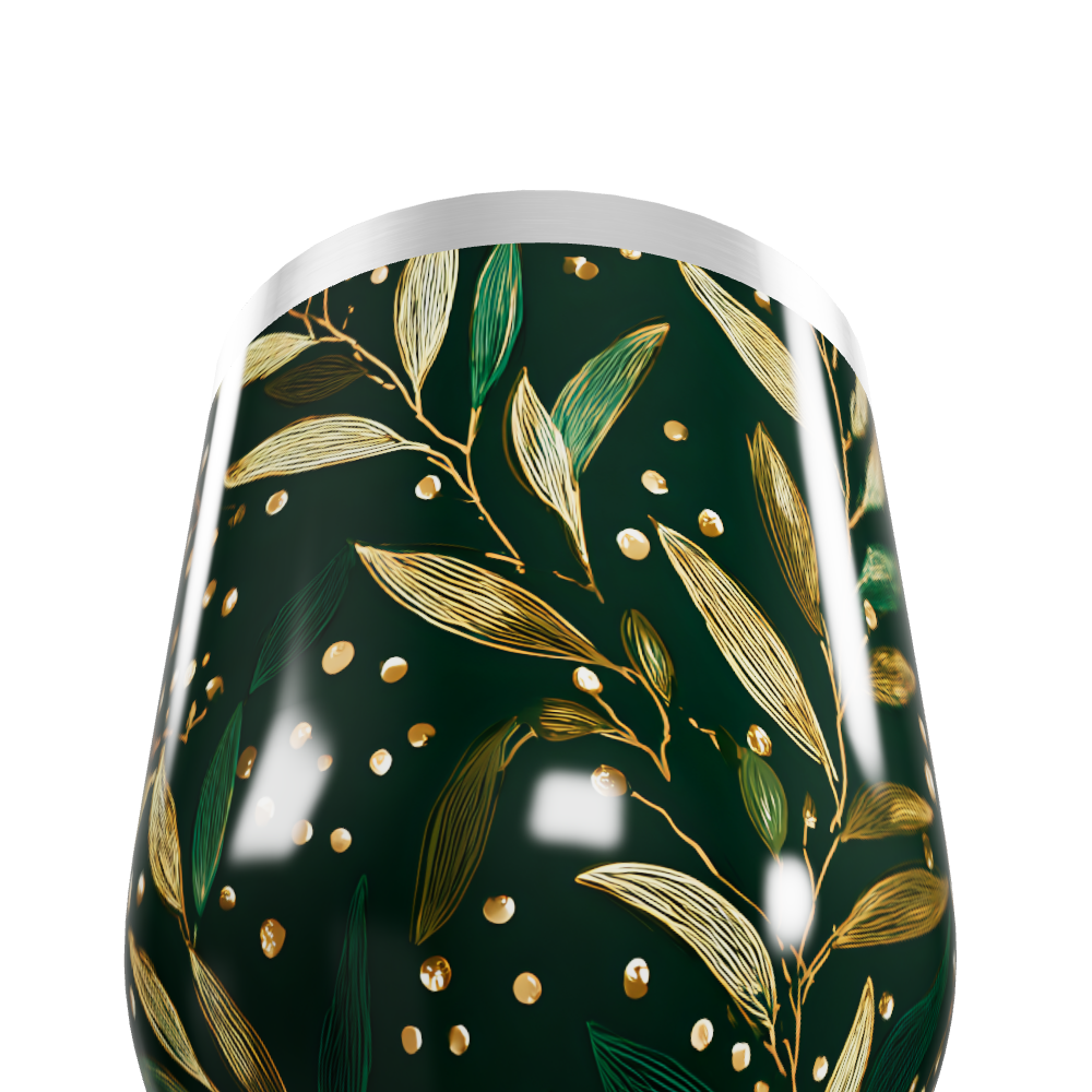 Copo Térmico Slim - Folhagem Verde Aço Inox