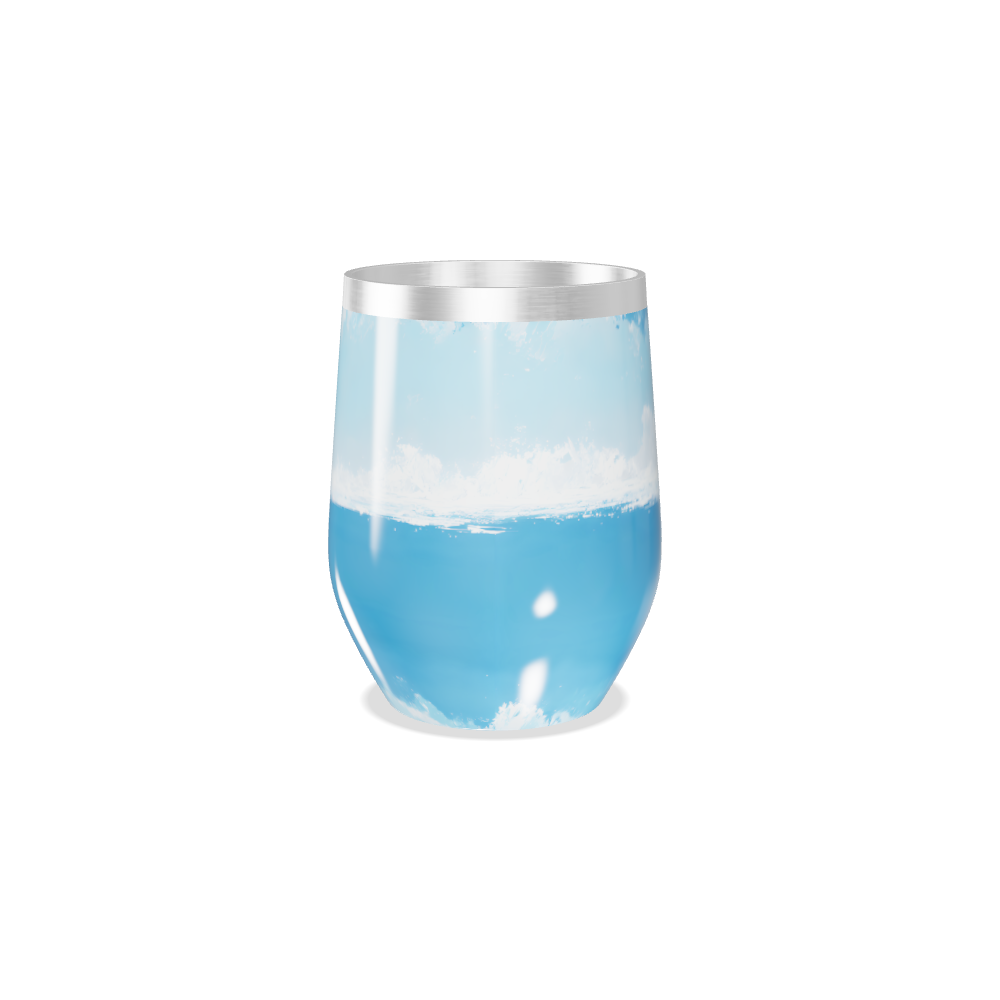 Copo Térmico Slim - Azul com Estampa Oceano