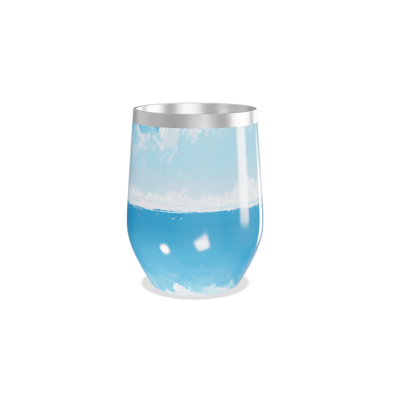 Copo Térmico Slim - Azul com Estampa Oceano