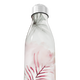 Garrafa Inox - Estampa Floral Branco e Rosa