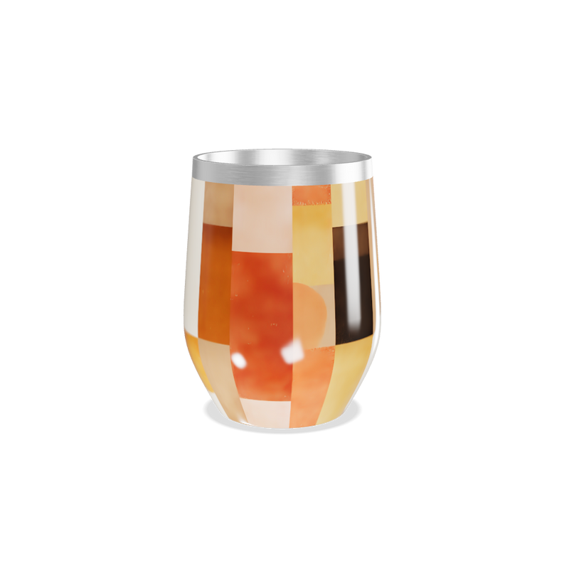 Copo Térmico Slim - Estampado Laranja Geométrico