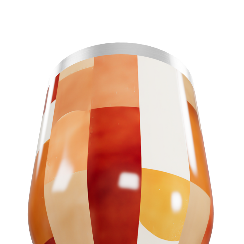 Copo Térmico Slim - Estampado Laranja Geométrico