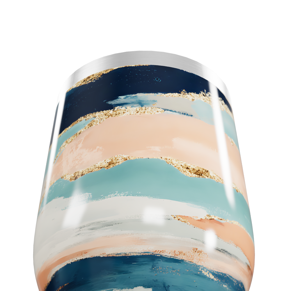 Copo Térmico Slim - Listras Coloridas Aço Inox