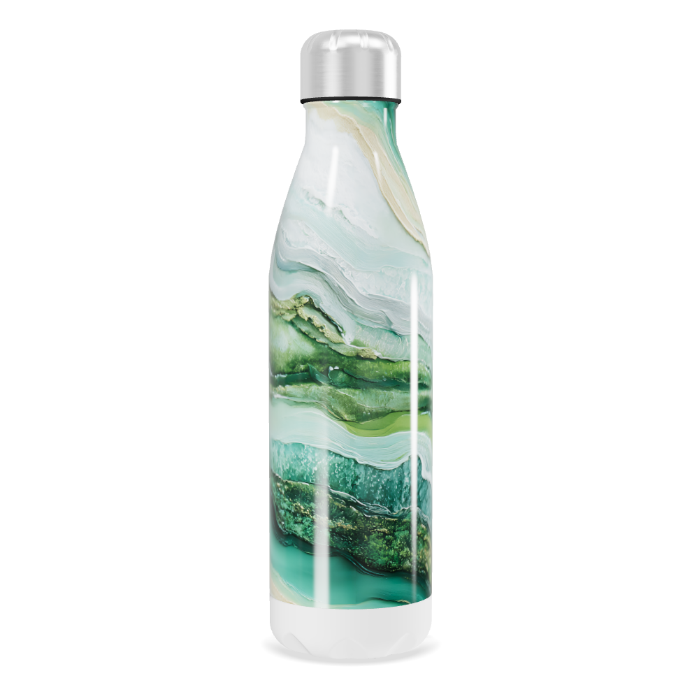Garrafa Inox - Verde Marmorizada 500ml