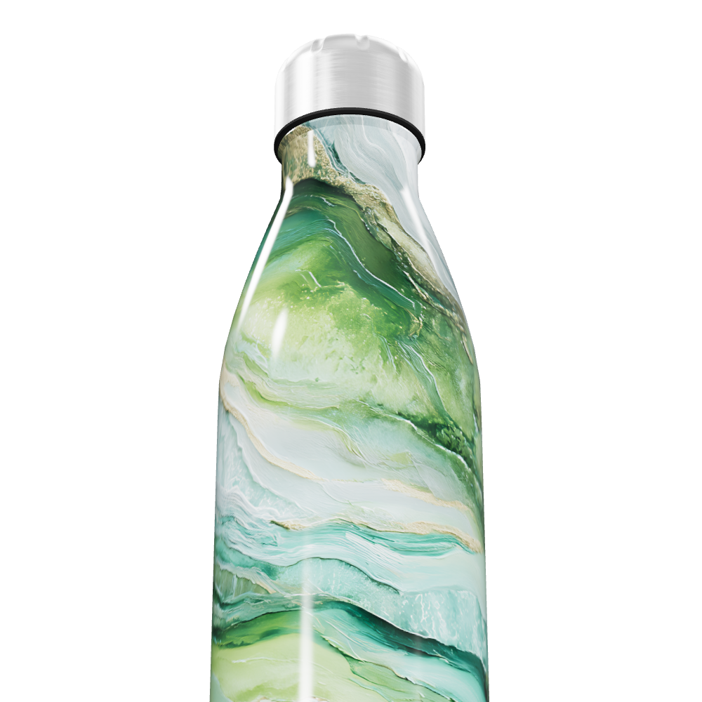 Garrafa Inox - Verde Marmorizada 500ml