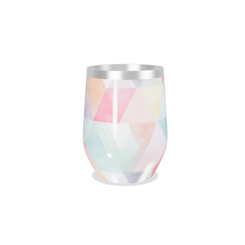 Copo Térmico Slim - Triângulos Coloridos Inox