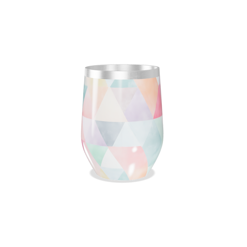 Copo Térmico Slim - Triângulos Coloridos Inox