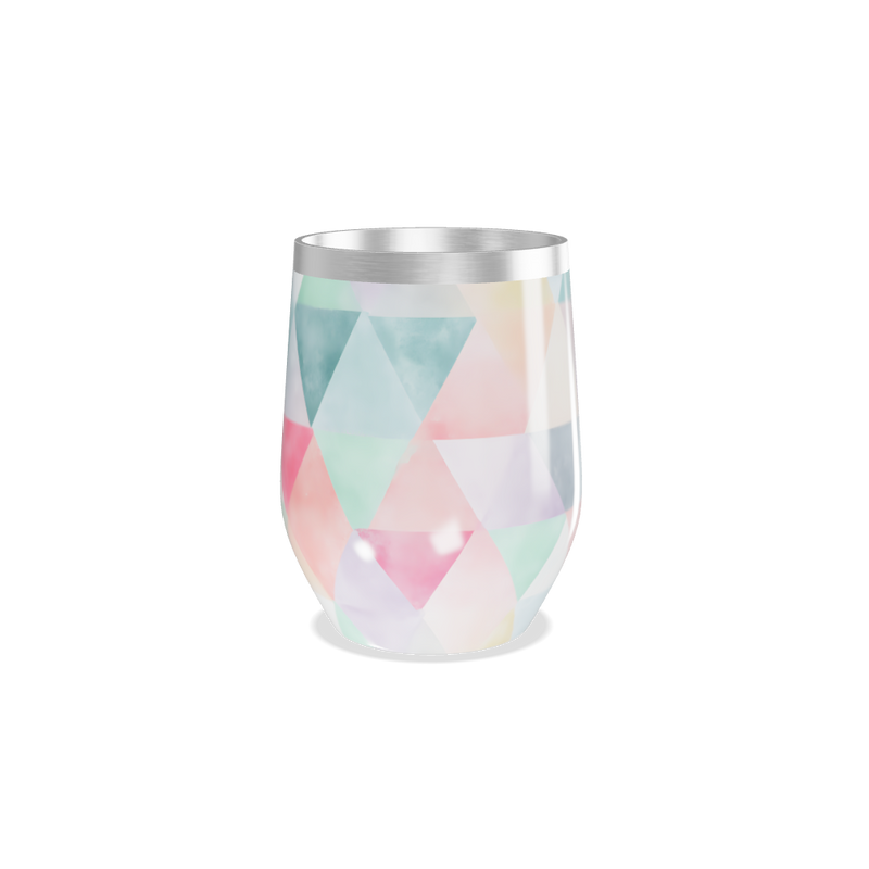 Copo Térmico Slim - Triângulos Coloridos Inox