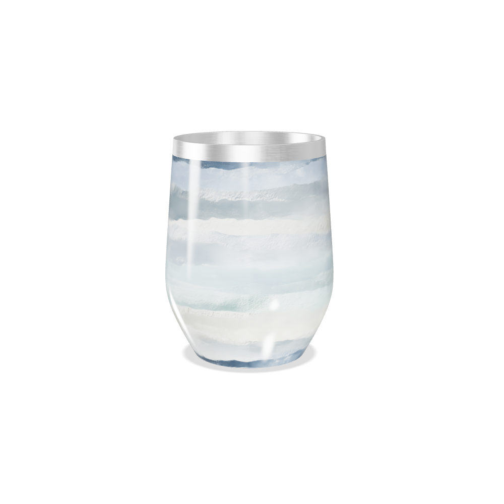 Copo Térmico Slim - Listras Azul e Branco