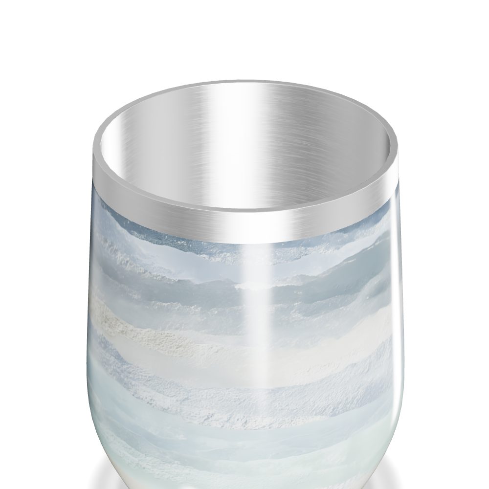 Copo Térmico Slim - Listras Azul e Branco