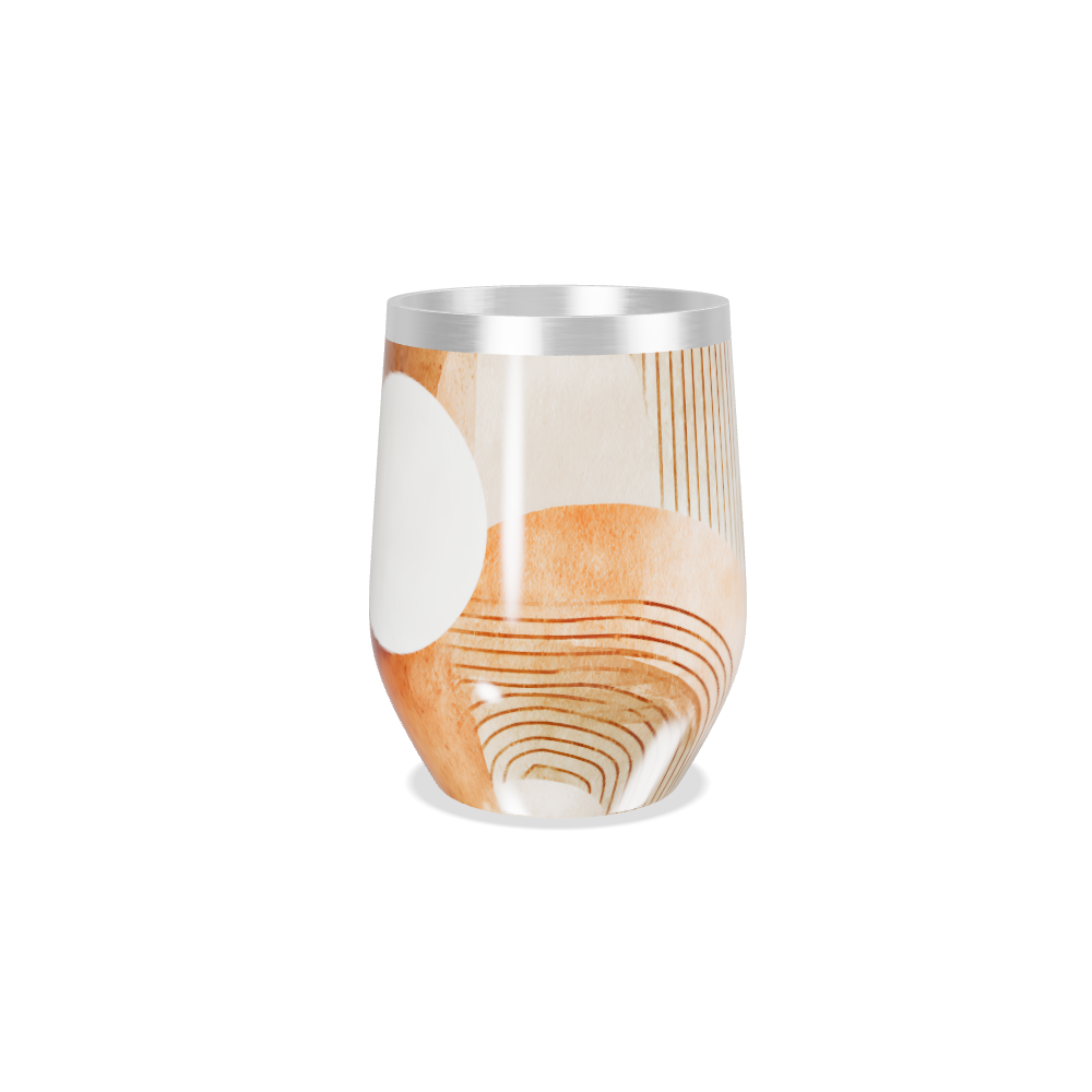 Copo Térmico Slim - Estampa Abstrata Bege