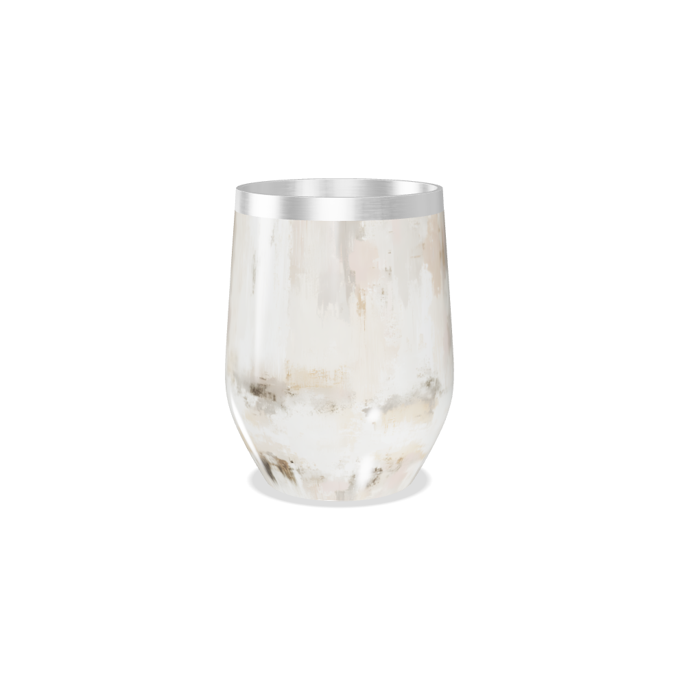 Copo Térmico Slim - Marmorizado bege aço inox