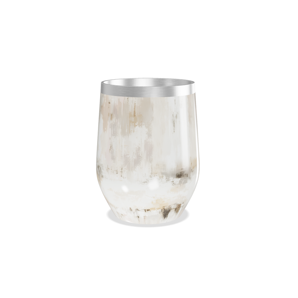 Copo Térmico Slim - Marmorizado bege aço inox