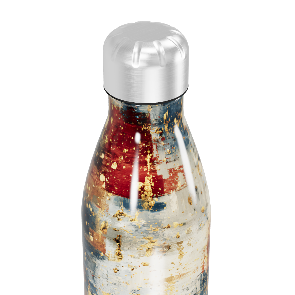 Garrafa Inox - Estampa Abstrata Colorida