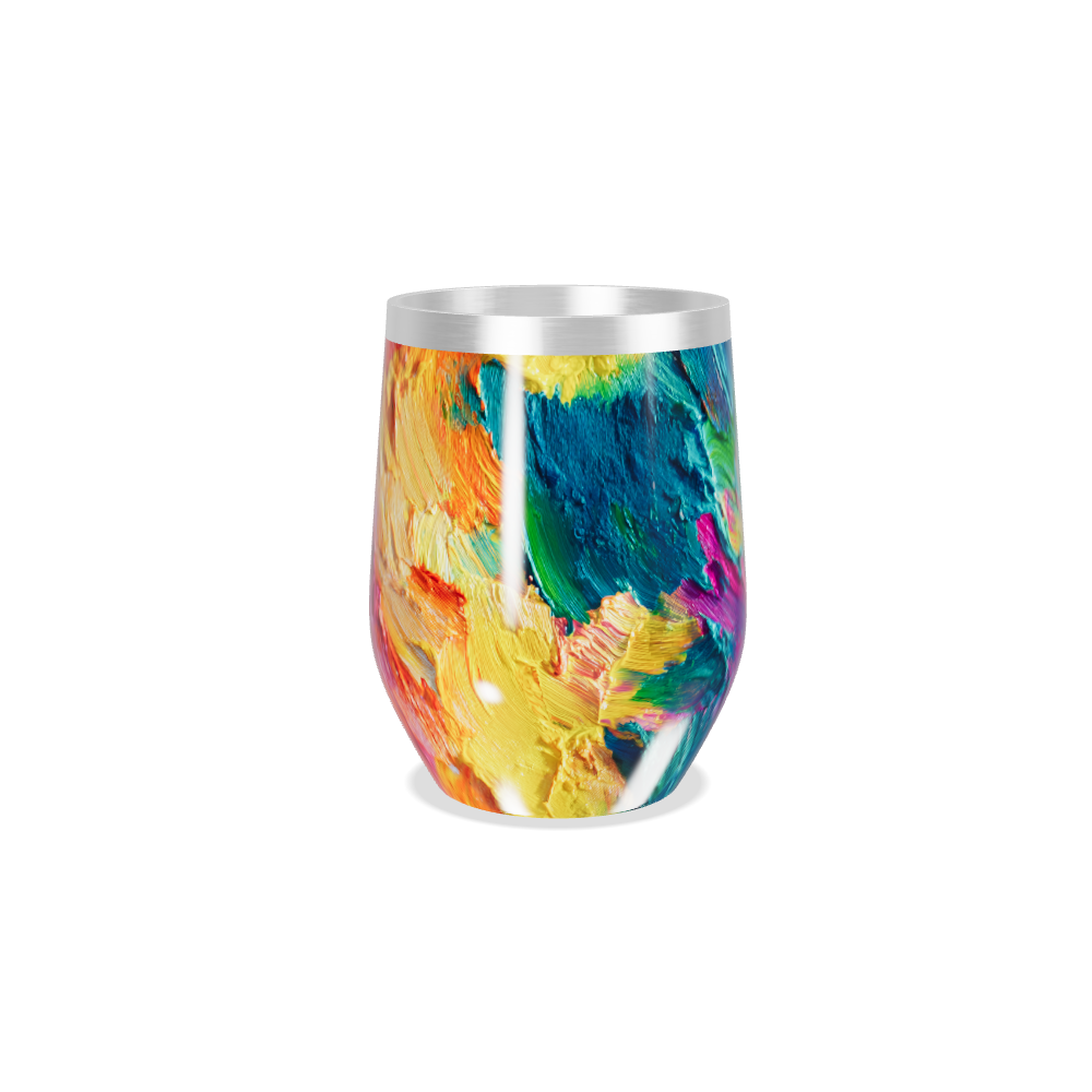 Copo Térmico Slim - Estampa Abstrata Colorida