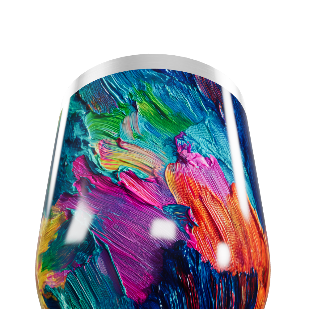 Copo Térmico Slim - Estampa Abstrata Colorida