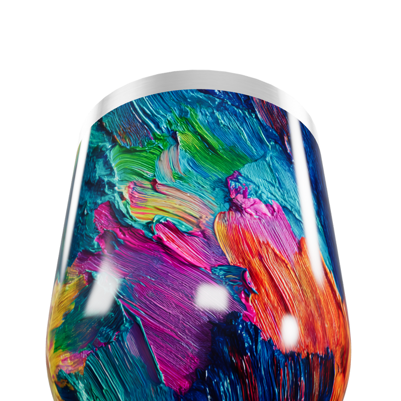 Copo Térmico Slim - Estampa Abstrata Colorida