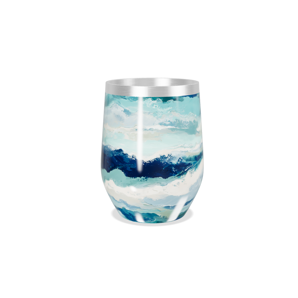 Copo Térmico Slim - Pintura Azul Oceano