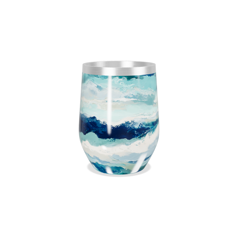 Copo Térmico Slim - Pintura Azul Oceano