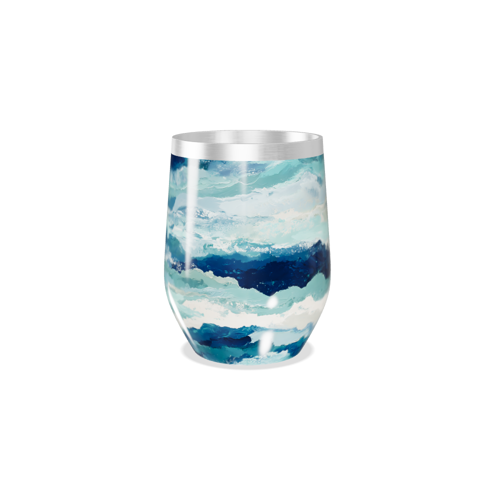 Copo Térmico Slim - Pintura Azul Oceano