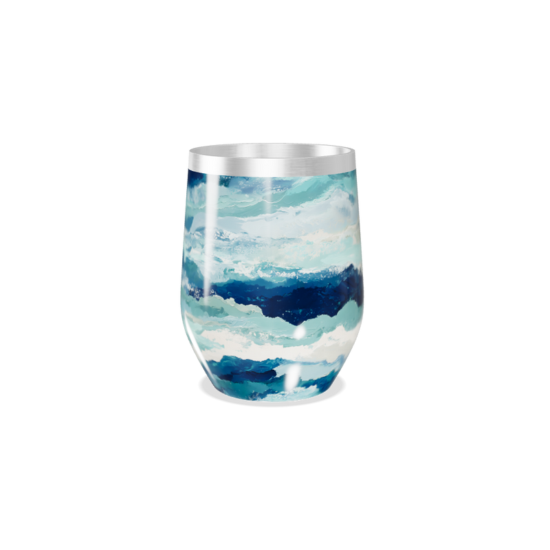 Copo Térmico Slim - Pintura Azul Oceano