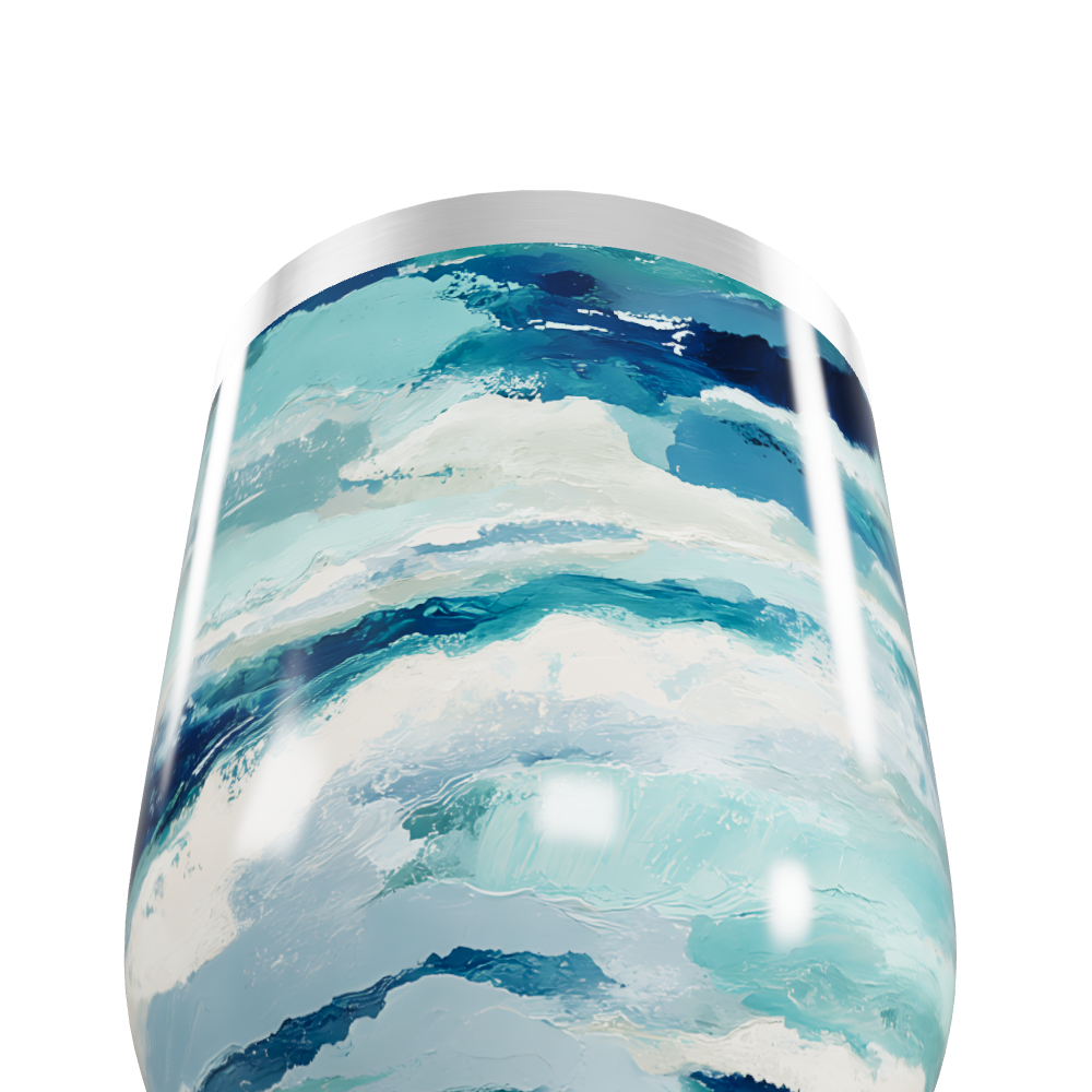 Copo Térmico Slim - Pintura Azul Oceano