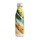 Garrafa Inox - Estampa Abstrata Verde Amarelo