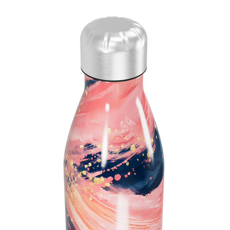 Garrafa Inox - Estampa Abstrata Colorida