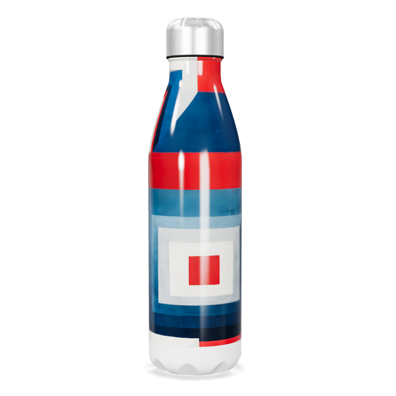 Garrafa Inox - Estampa Geométrica Colorida