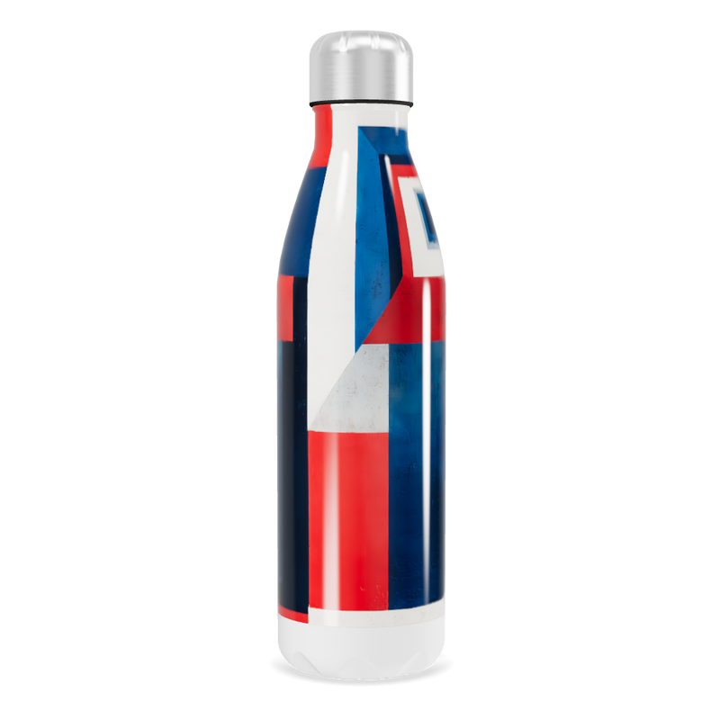 Garrafa Inox - Estampa Geométrica Colorida