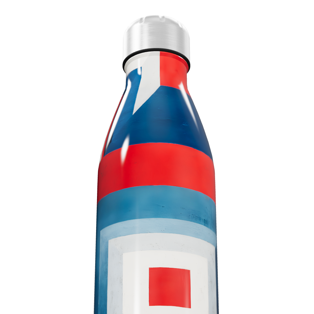 Garrafa Inox - Estampa Geométrica Colorida