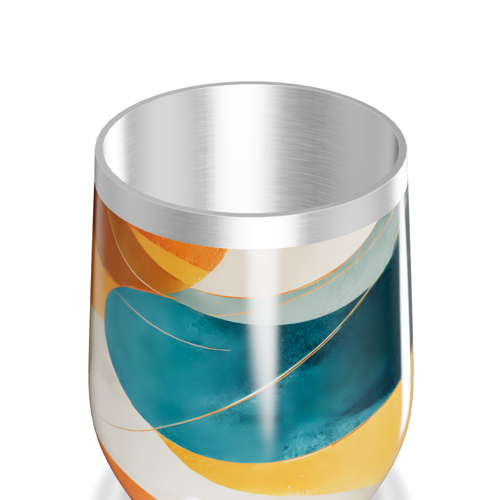 Copo Térmico Slim - Colorido Abstrato Inox