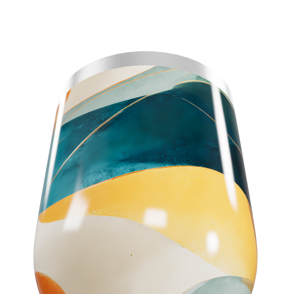 Copo Térmico Slim - Colorido Abstrato Inox