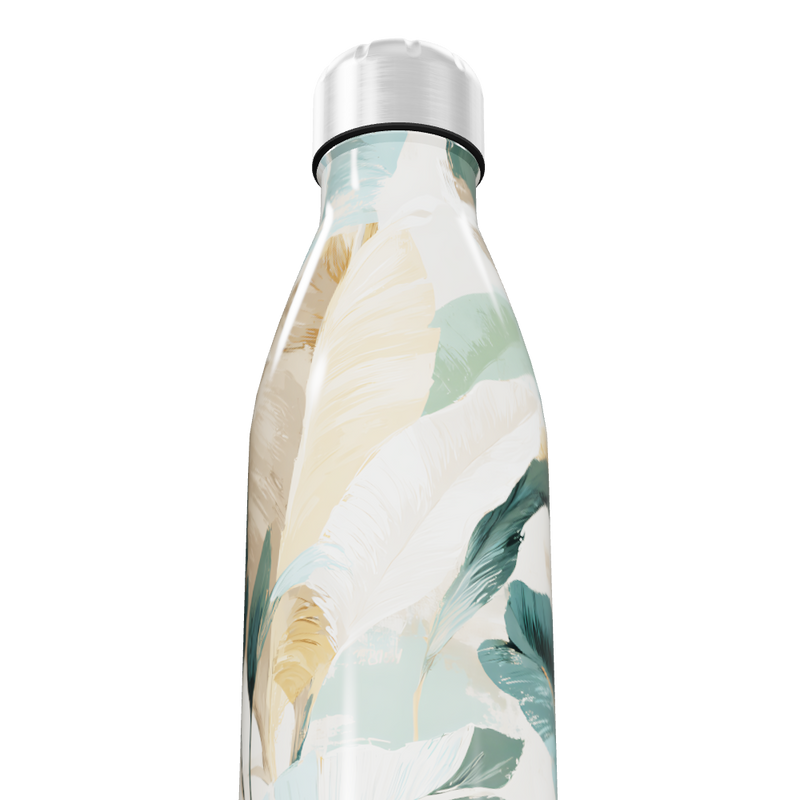 Garrafa Inox - Estampa Folhagem Colorida